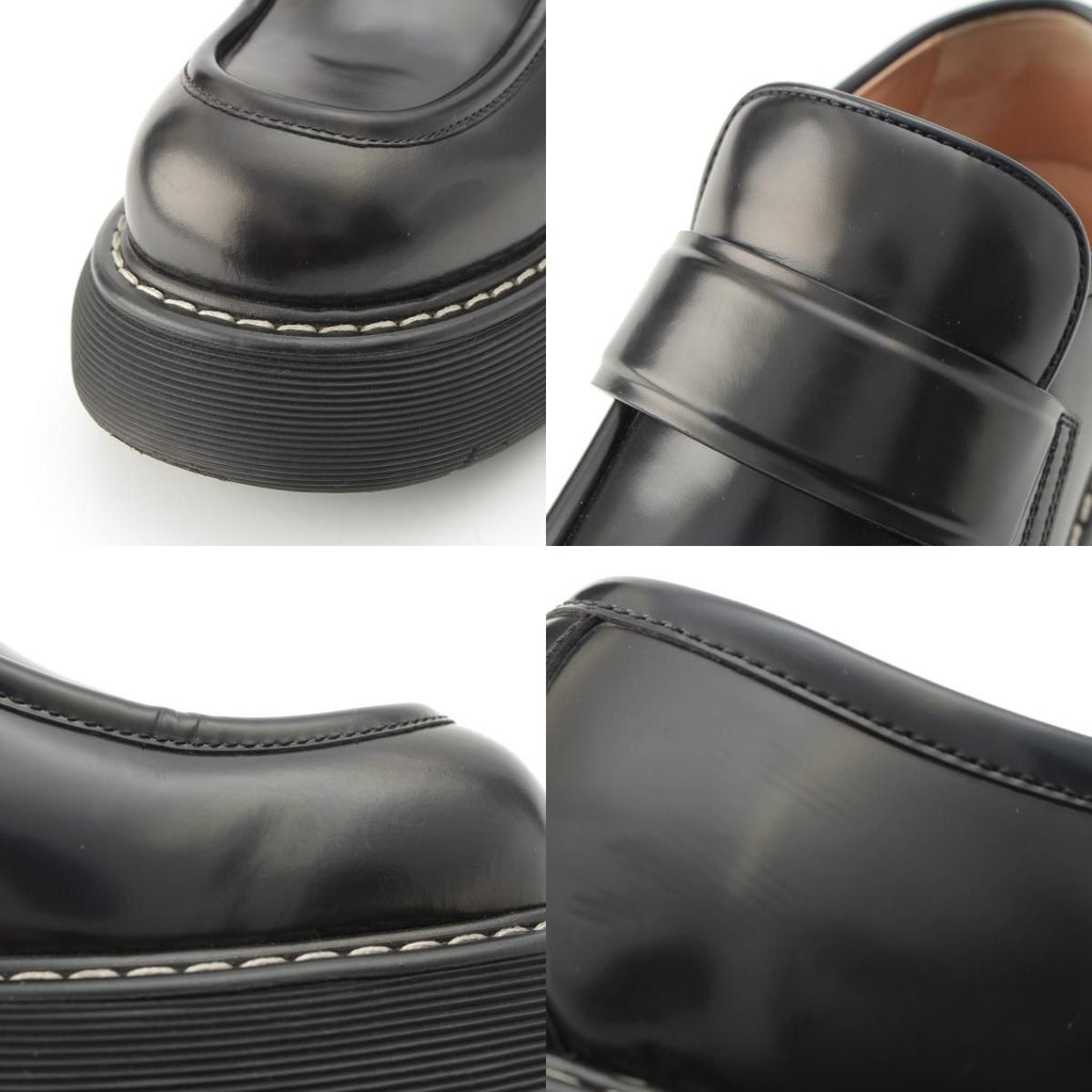 Bottega Veneta Swell Leather Platform Loafers Boots Shoes Black — view 8