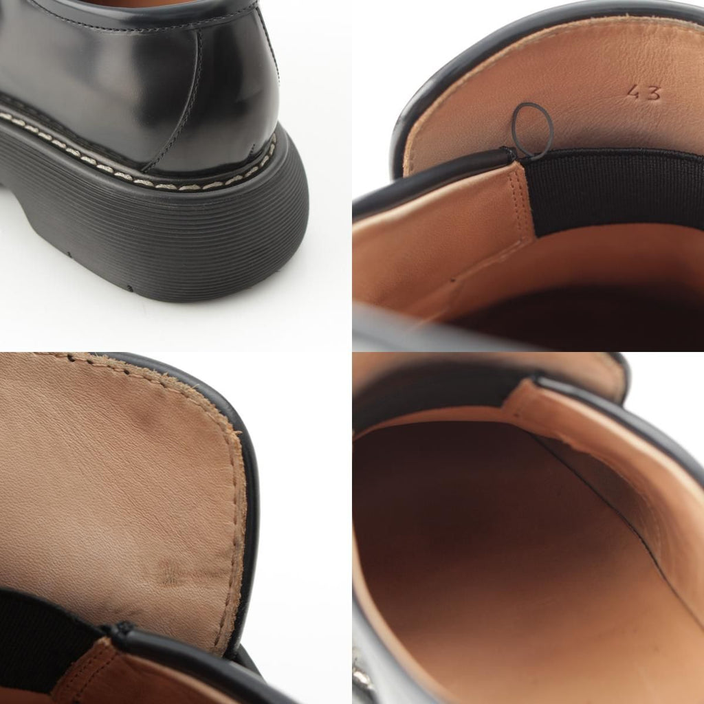 Bottega Veneta Swell Leather Platform Loafers Boots Shoes Black — view 9