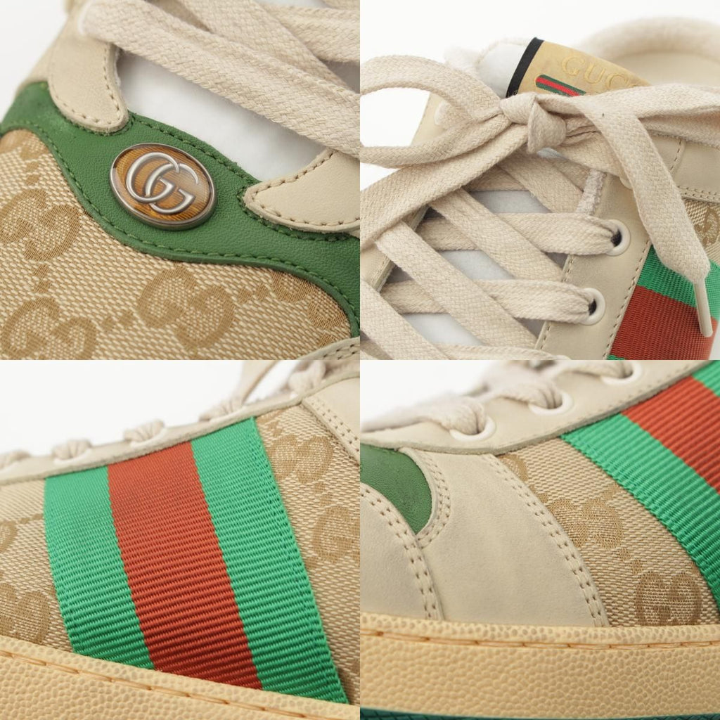 Gucci Screener Leather Sandals Shoes Beige — view 9