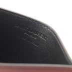 Saint Laurent Logo Monogram Leather Card Case Wallet Brown — view 5