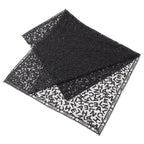 Chanel Cotton All Logo Lace Shawl Black Scarf — view 2