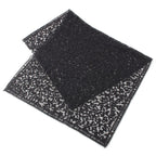 Chanel Cotton All Logo Lace Shawl Black Scarf