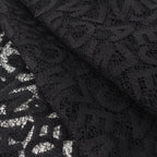Chanel Cotton All Logo Lace Shawl Black Scarf — view 7