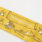Hermes Twilly Ribbon Courte Sailor Tattoo Bandana Silk Scarf Yellow — view 3