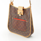 Louis Vuitton Monogram Perfo Cowhide Logo Musette Orange Shoulder Bag Brown — view 3