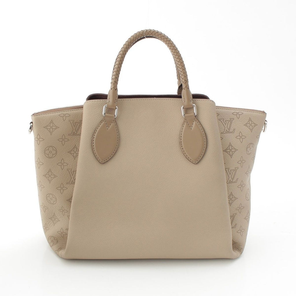 Louis Vuitton Mahina Omea Leather Shoulder Handbag Beige — view 4