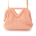 Bottega Veneta Leather Point Small Shoulder Bag Pink