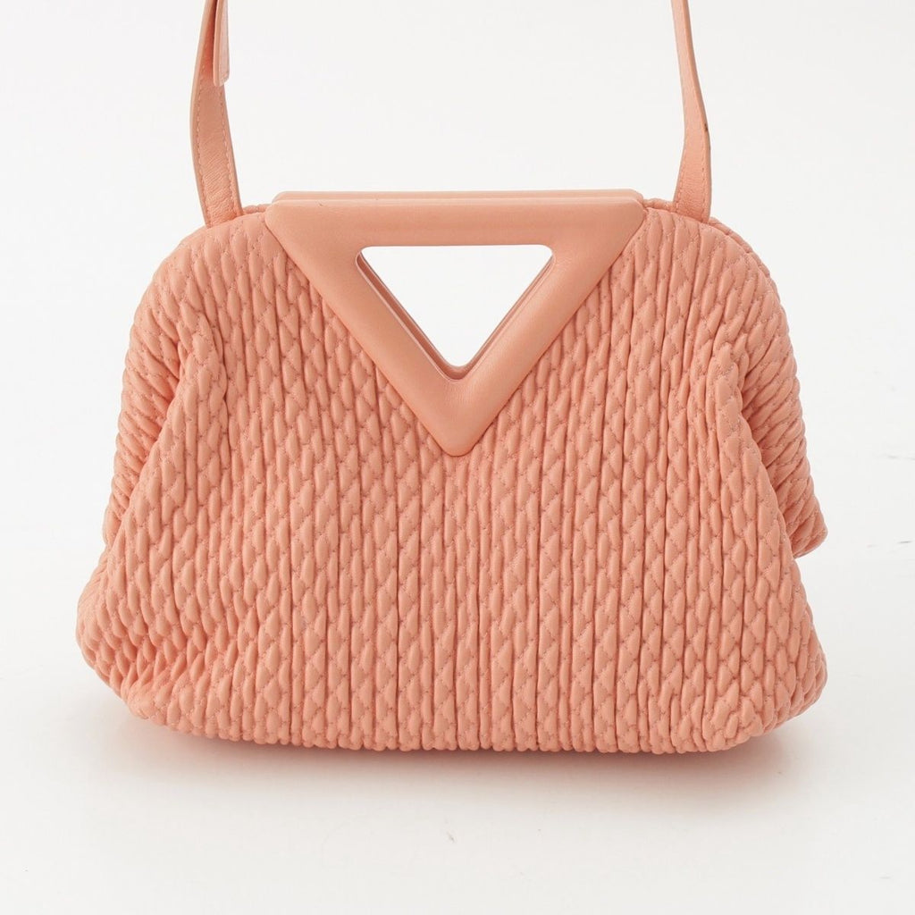 Bottega Veneta Leather Point Small Shoulder Bag Pink — view 4