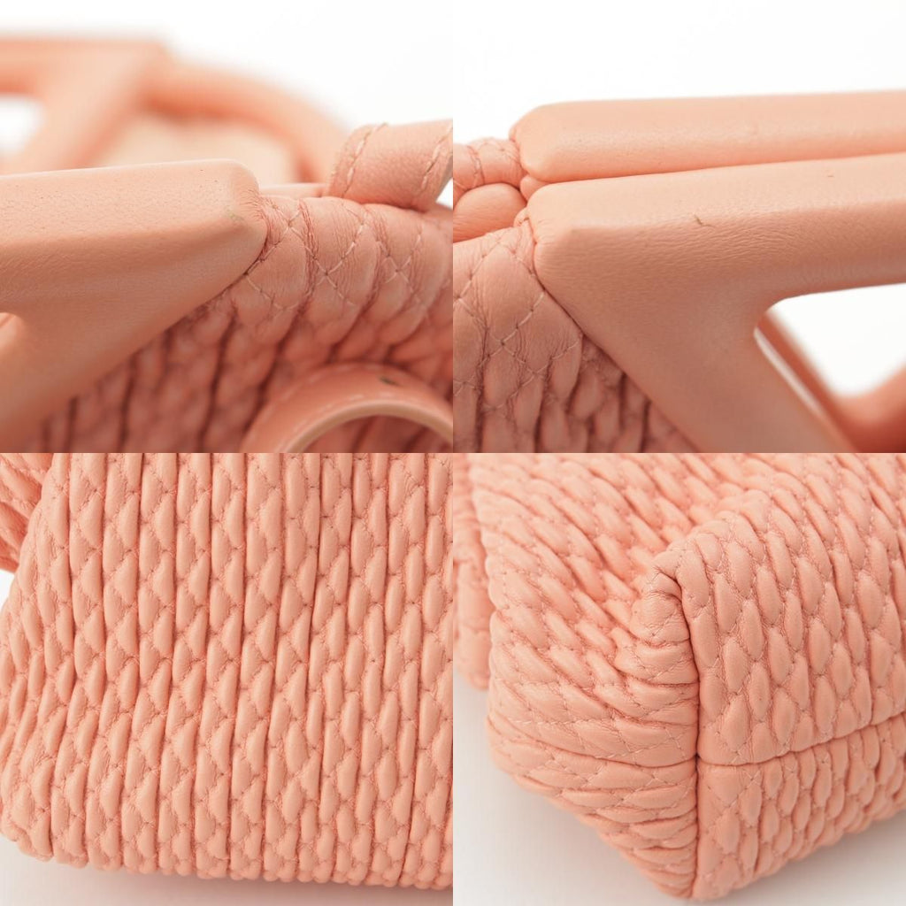 Bottega Veneta Leather Point Small Shoulder Bag Pink — view 9