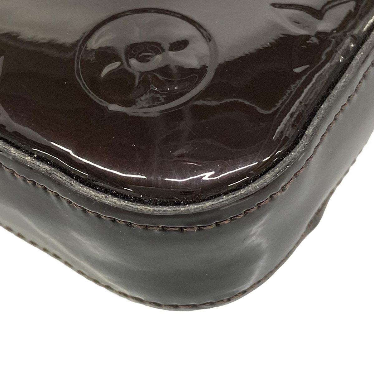 Louis Vuitton Wallet Monogram Vernis Pochette Felicie Amarante Leather — view 6