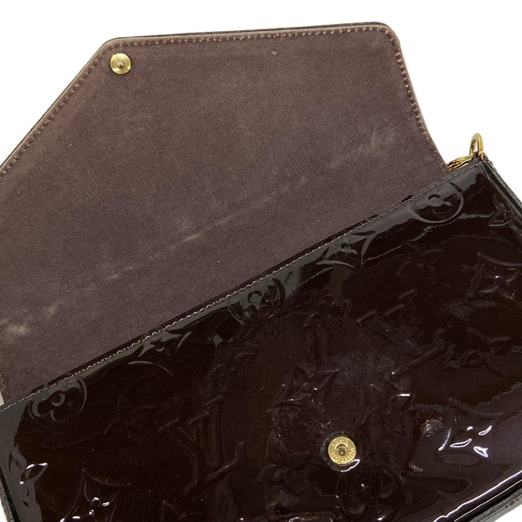 Louis Vuitton Wallet Monogram Vernis Pochette Felicie Amarante Leather — view 3