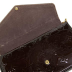 Louis Vuitton Wallet Monogram Vernis Pochette Felicie Amarante Leather — view 3