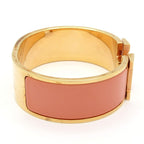 Hermes Bangle Clic Clac Gold Pink Bracelet — view 2