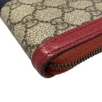 Gucci Wallet Queen Margaret Dark Brown Red Multi Zip Around Bee Leather — view 6