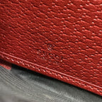 Gucci Wallet Queen Margaret Dark Brown Red Multi Zip Around Bee Leather — view 5