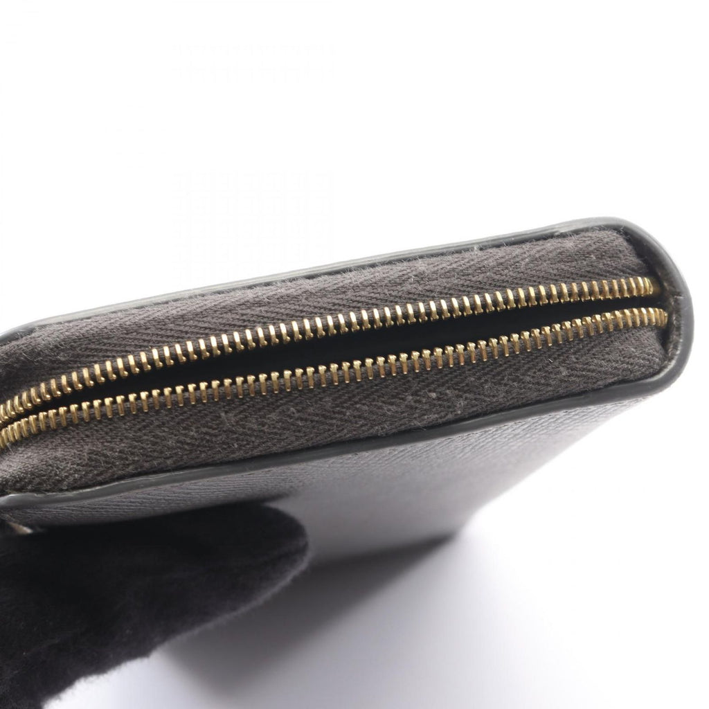 Celine Round Wallet Large Zipped Gray Leather Large — view 7
