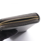 Celine Round Wallet Large Zipped Gray Leather Large — view 7