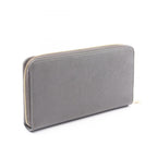 Celine Round Wallet Large Zipped Gray Leather Large — view 2
