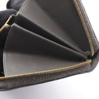 Celine Round Wallet Large Zipped Gray Leather Large — view 6