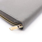 Celine Round Wallet Large Zipped Gray Leather Large — view 8