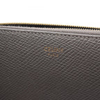 Celine Round Wallet Large Zipped Gray Leather Large — view 4
