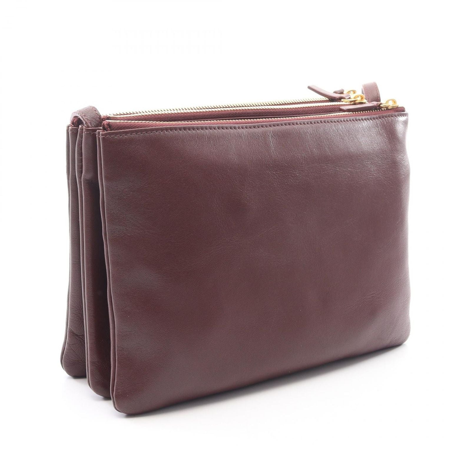 Celine Shoulder Bag Trio Large Bordeaux Leather — view 2