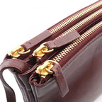 Celine Shoulder Bag Trio Large Bordeaux Leather — view 6