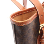Celine Tote Macadam 2 Brown Dark Canvas Leather — view 7
