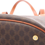 Celine Tote Macadam 2 Brown Dark Canvas Leather — view 6