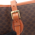 Celine Tote Macadam 2 Brown Dark Canvas Leather — view 5