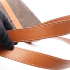 Celine Tote Macadam Dark Brown Canvas Leather — view 8