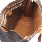 Celine Tote Macadam Dark Brown Canvas Leather — view 3