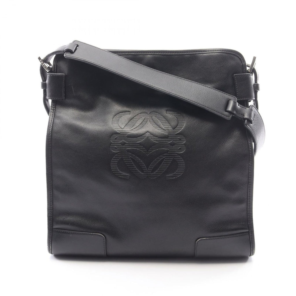 Loewe Shoulder Bag Anagram Black Leather