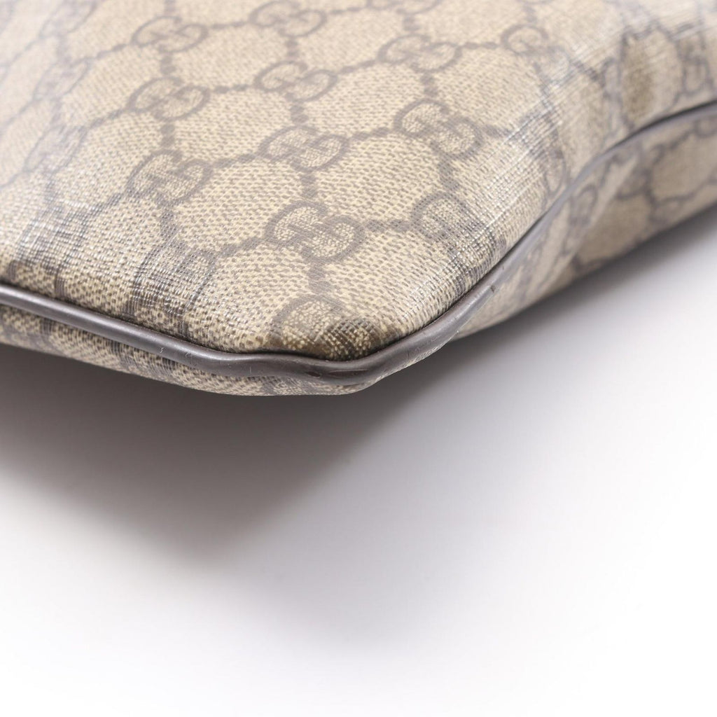 Gucci Shoulder Bag GG Supreme Beige Dark Brown Canvas Leather — view 5