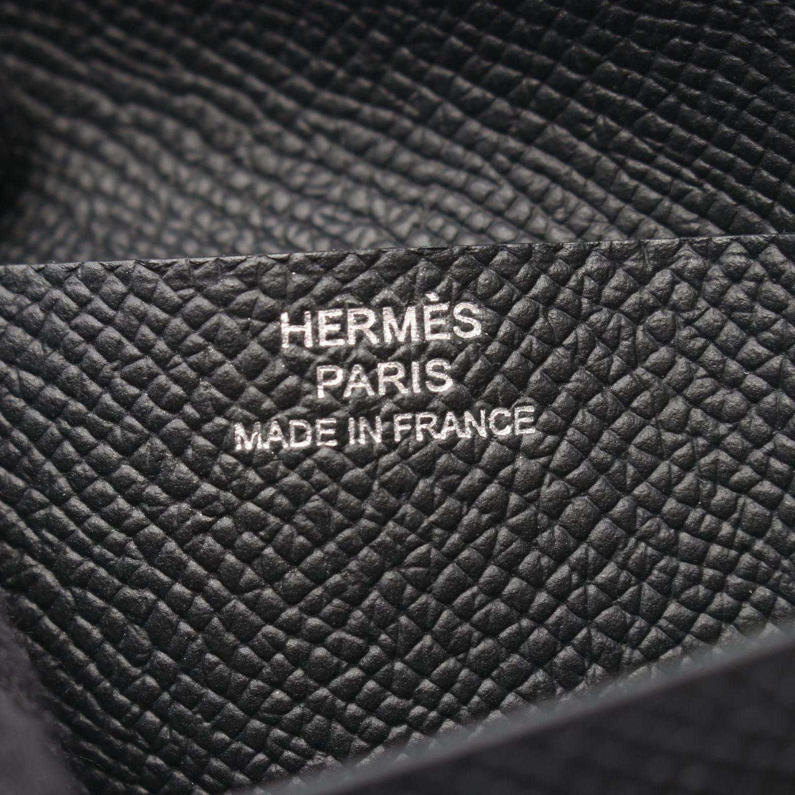 Hermes Bifold Wallet Bearn Compact Black Leather — view 5