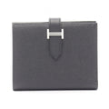 Hermes Bifold Wallet Bearn Compact Black Leather