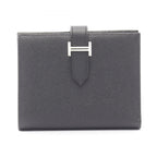 Hermes Bifold Wallet Bearn Compact Black Leather