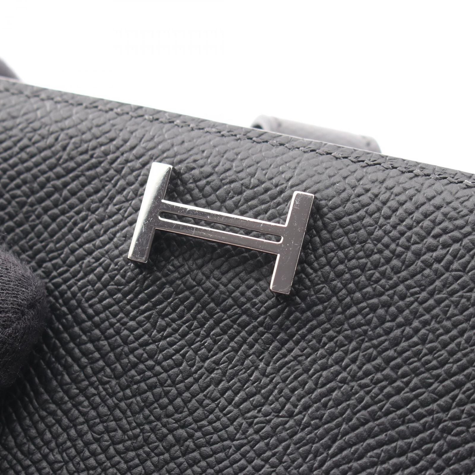 Hermes Bifold Wallet Bearn Compact Black Leather — view 7