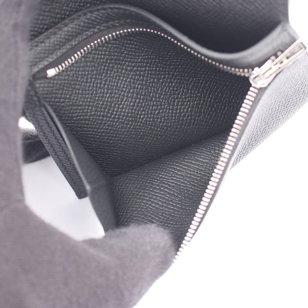 Hermes Bifold Wallet Bearn Compact Black Leather — view 4