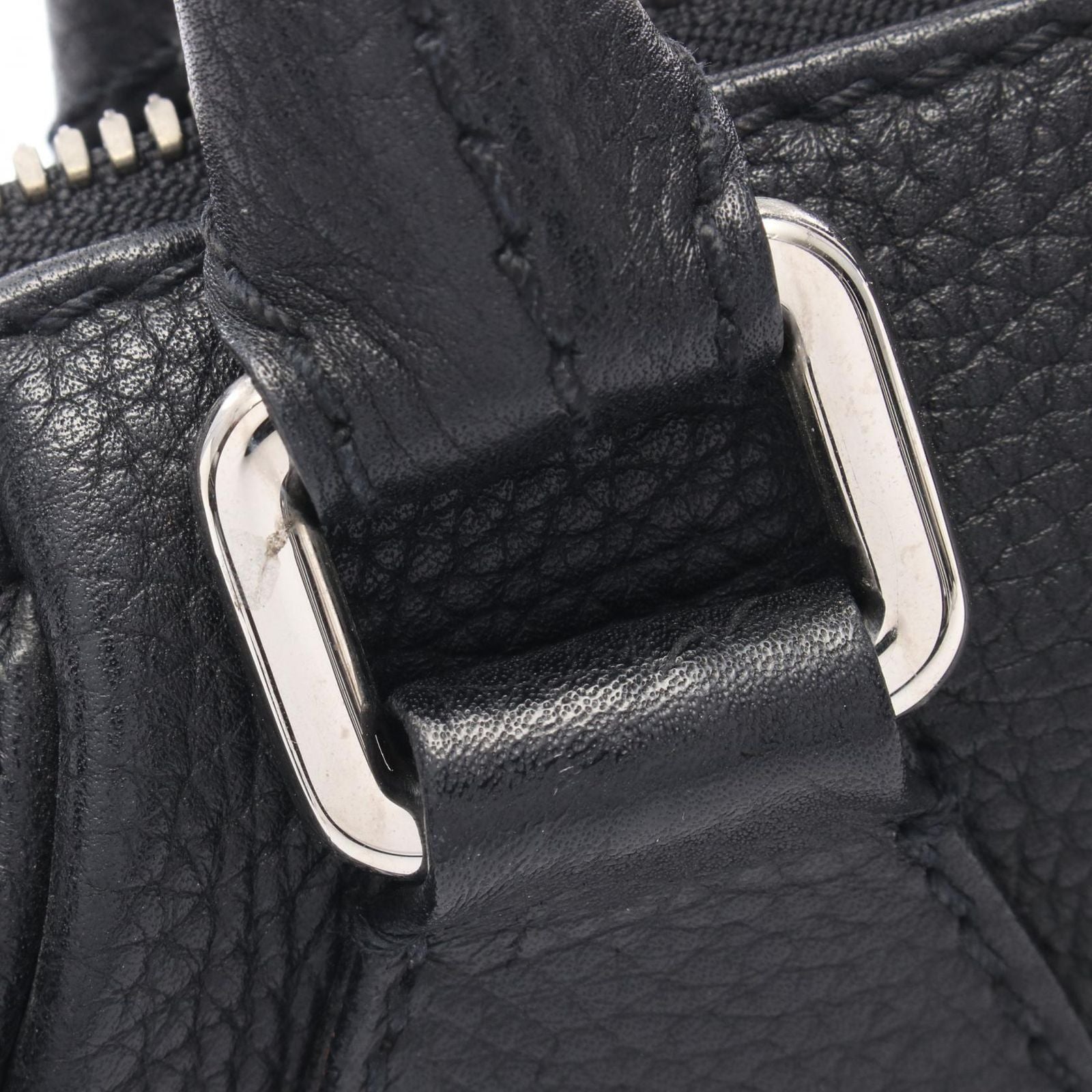 Chanel Handbag Logo Black Leather Fringe Mini — view 7