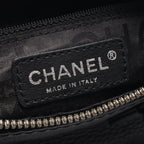 Chanel Handbag Logo Black Leather Fringe Mini — view 4