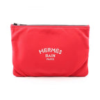 Hermes Pouch Neobain Red Polyamide Trousse Flat