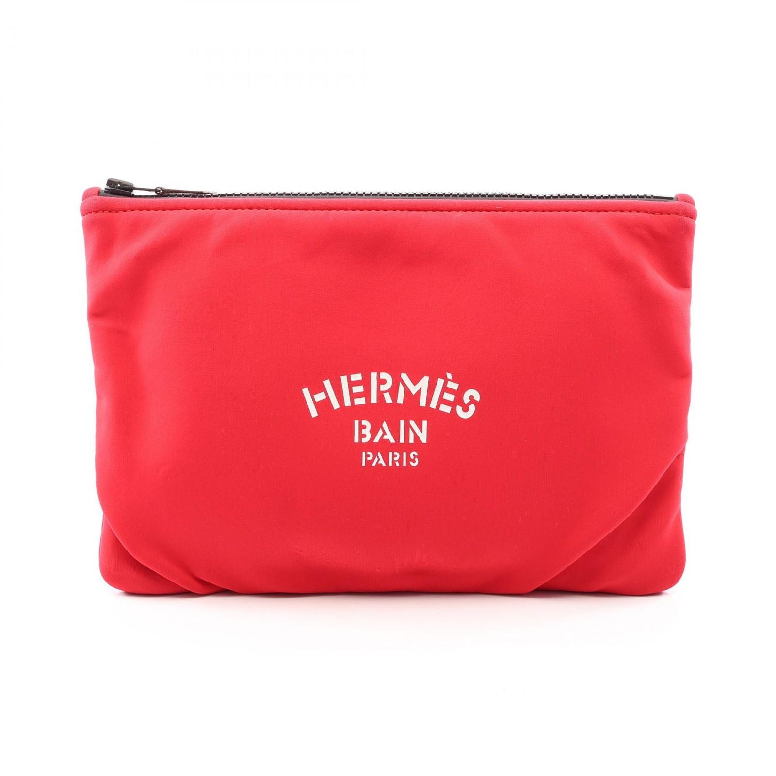 Hermes Pouch Neobain Red Polyamide Trousse Flat