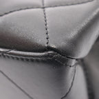 Chanel Shoulder Bag Quilted Pearl Handle 2-Way Black Lambskin Small Shopping — view 6