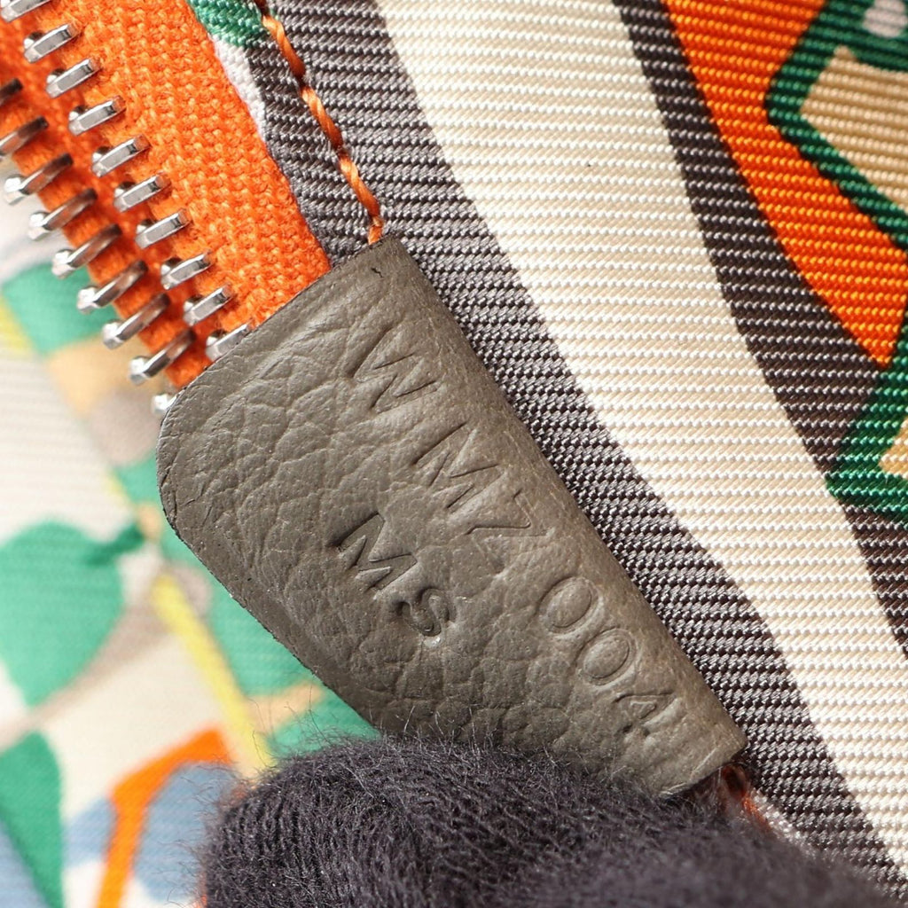 Hermes Round Wallet Azap Compact Silk in Grimeia Leather in Gris Meyer — view 5