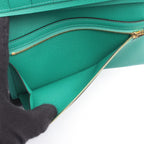 Hermes Bifold Wallet Bearn Souffle Verso Celeste Vert Jade Leather — view 4