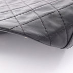 Chanel Shoulder Bag Quilted Bucket Black Leather Chain — view 9