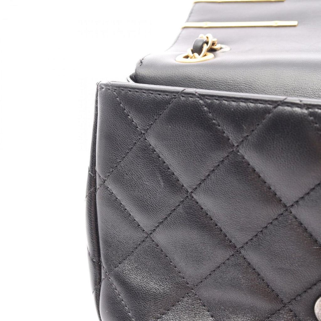 Chanel Shoulder Bag Quilted Black Lambskin Clip Coco Chain — view 8