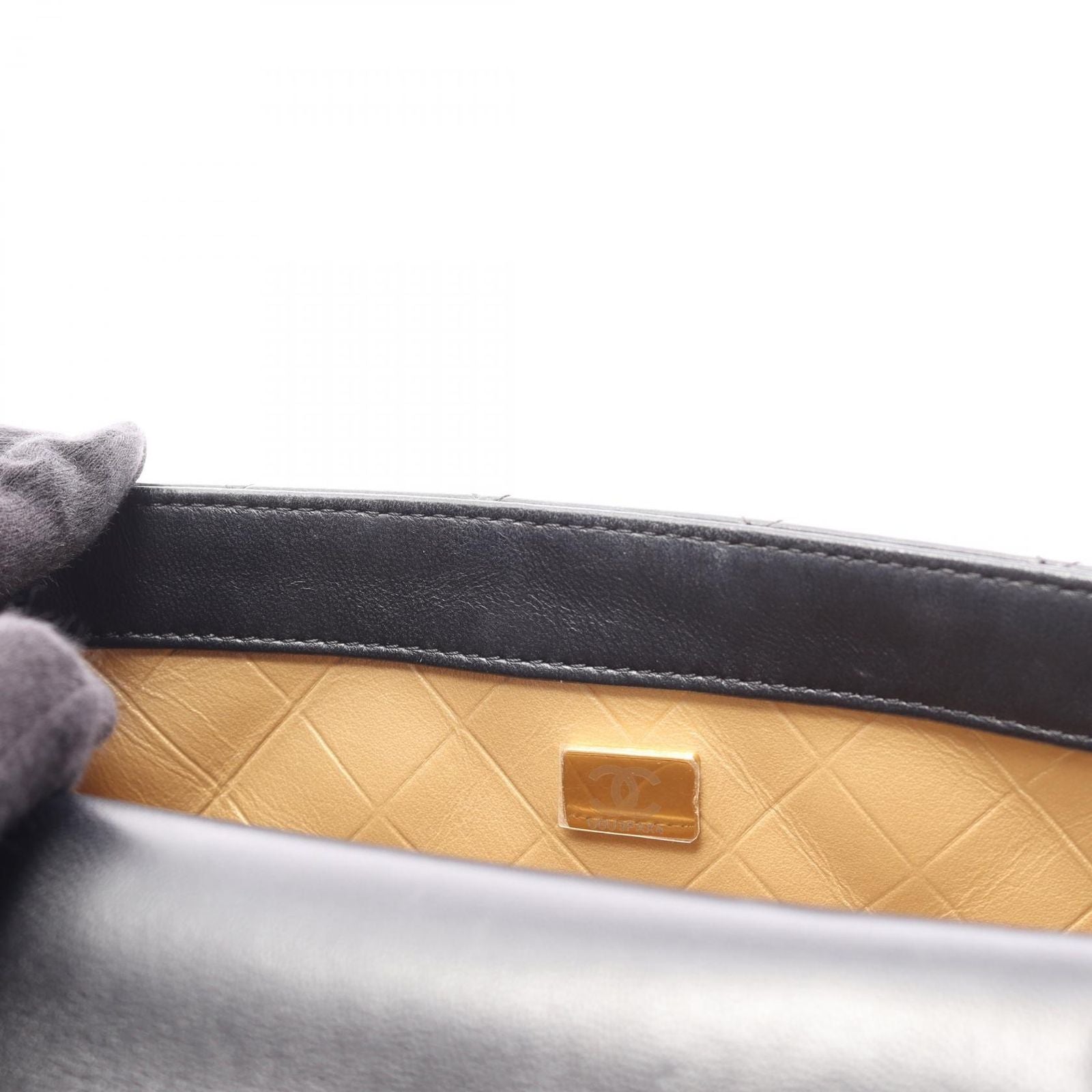 Chanel Shoulder Bag Quilted Black Lambskin Clip Coco Chain — view 6