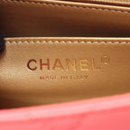 Chanel Shoulder Bag Quilted Coral Pink Lambskin Mini Chain — view 4